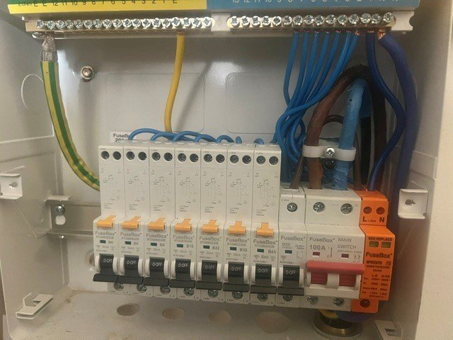 North London electrician — mid-installation electrical work by Tradie Tom