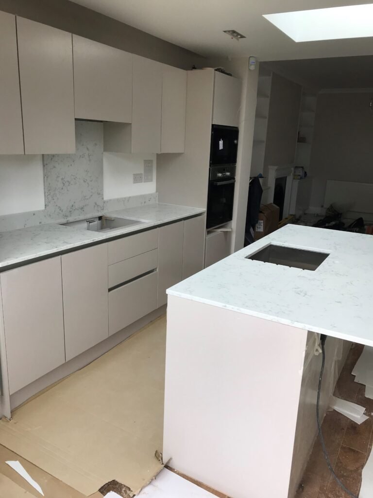 Kitchen fitting in progress in North London by Tradie Tom